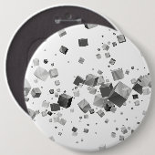 Kleurrijke kubussen 3 ronde button 6,0 cm (Voorkant /achterkant)