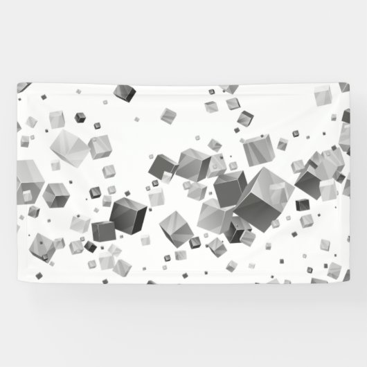 Kleurrijke kubussen 3 spandoek (Horizontaal)