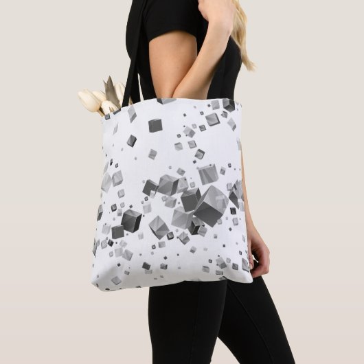 Kleurrijke kubussen 3 tote bag (Dichtbij)