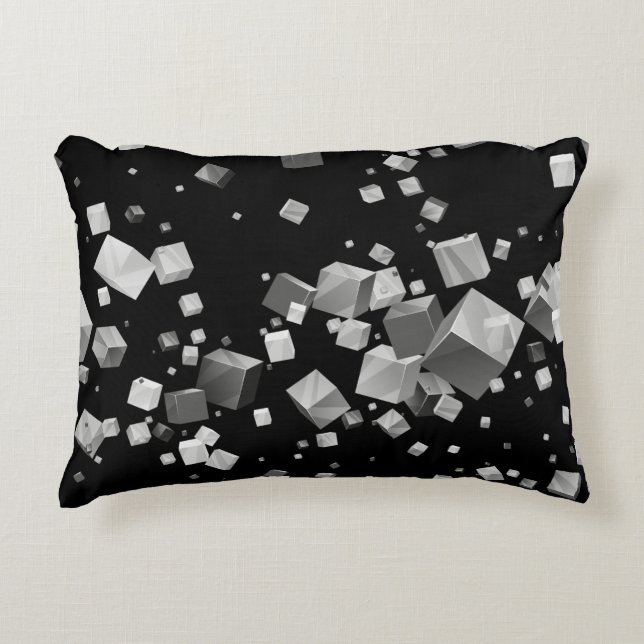 Kleurrijke kubussen 4 accent kussen (Voorkant)