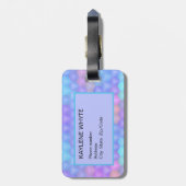 Kleurrijke kubussen gepersonaliseerd Bagagelabel (Achterkant verticaal)