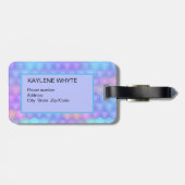 Kleurrijke kubussen gepersonaliseerd Bagagelabel (Achterkant horizontaal)