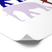 Kleurrijke kudde unframed poster (Hoek)