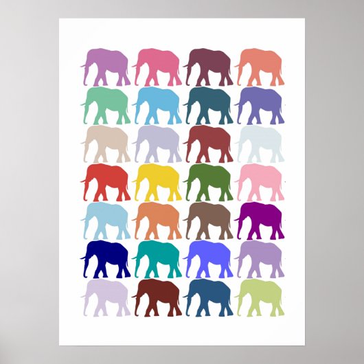 Kleurrijke kudde unframed poster (Voorkant)