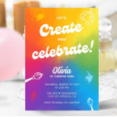 Kleurrijke Kunst Ambachten Tie Dye Schilderen Them Kaart