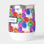 Kleurrijke kunst bloemen geloof hoop liefde (Links)