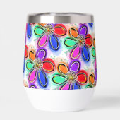 Kleurrijke kunst bloemen geloof hoop liefde (Achterkant)