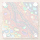 Kleurrijke kunst glazen onderzetter (Achterkant)