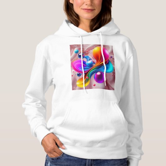 Kleurrijke Kunst Hoodie (Voorkant)