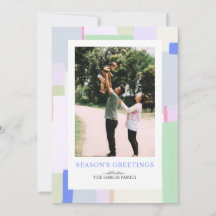 Kleurrijke Kunst Kerstvakantie Foto Wenskaart