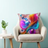 Kleurrijke Kunst Kussen (Stoel)