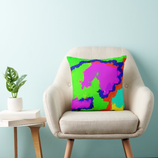 Kleurrijke kunst Meerkleurig Abstract Spat 2020 Co Kussen (Stoel)