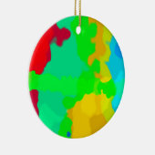 Kleurrijke Kunst Meerkleurig Abstracte Verfspatten Keramisch Ornament (Rechts)