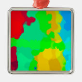 Kleurrijke Kunst Multicolour Abstract Paint Splash Metalen Ornament (Voorkant)