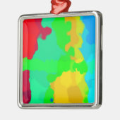 Kleurrijke Kunst Multicolour Abstract Paint Splash Metalen Ornament (Links)