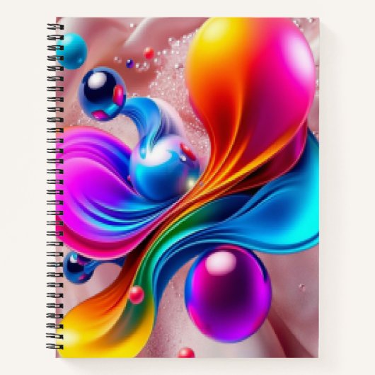 Kleurrijke Kunst Notitieboek (Voorkant)