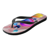 Kleurrijke Kunst Teenslippers (Schuin)