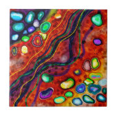 Kleurrijke kunst tegeltje (Voorkant)