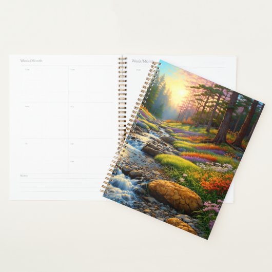 Kleurrijke Kunst van Bosbloemen Planner (Display)