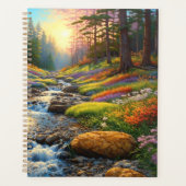 Kleurrijke Kunst van Bosbloemen Planner (Voorkant)