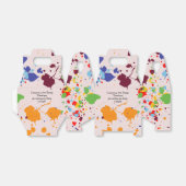 Kleurrijke kunst van het schilderen als geboorte bedankdoosjes (Uitgevouwen)