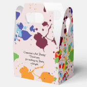 Kleurrijke kunst van het schilderen als geboorte bedankdoosjes (Geopend)