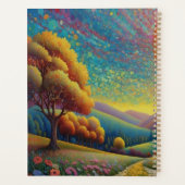Kleurrijke Kunst van Weide en Bloemen Planner (Achterkant)