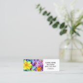 Kleurrijke kunst Waterverf Floral Mini Visitekaartje (Staand voorkant)