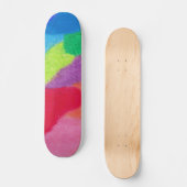 Kleurrijke kunstafdrukken skateboard (Voorkant)