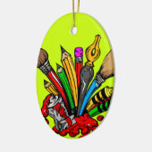 Kleurrijke kunstartikelen keramisch ornament (Links)