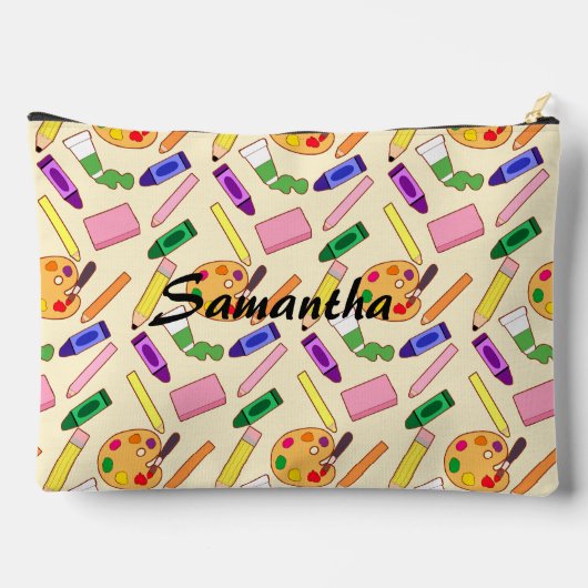 Kleurrijke kunstbenodigdheden etui (Achterkant)