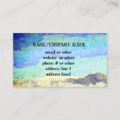 kleurrijke kunstbergen voor natuur met wolken visitekaartje (Achterkant)