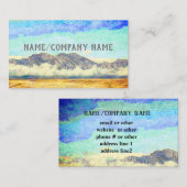 kleurrijke kunstbergen voor natuur met wolken visitekaartje (Voorkant / Achterkant)