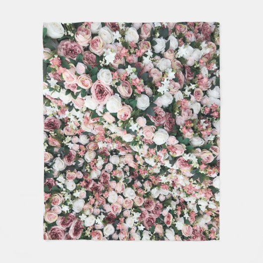Kleurrijke kunstbloemen: levendige achtergrond fleece deken (Voorkant)