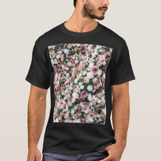Kleurrijke kunstbloemen: levendige achtergrond t-shirt