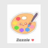 Kleurrijke kunstenaar schilderpalet sticker (Vel)