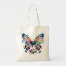 Kleurrijke Kunstenaar Vlinder Watercolor Boodschap