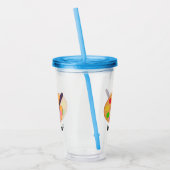 Kleurrijke kunstenaarsverf acryl drinkbeker (Links)