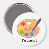 Kleurrijke kunstenaarsverf magneet (Voorkant / Achterkant)