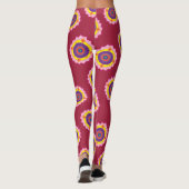 Kleurrijke kunstlegging leggings (Achterkant)