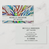 Kleurrijke kunstleraar visitekaartje (Voorkant / Achterkant)