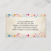 Kleurrijke kunstschildpad voor kunstschildpad visitekaartje (Achterkant)