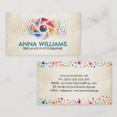 Kleurrijke kunstschildpad voor kunstschildpad visitekaartje (Voorkant / Achterkant)