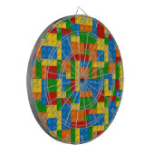 kleurrijke kunststofblokken dartbord (Voorkant Links)