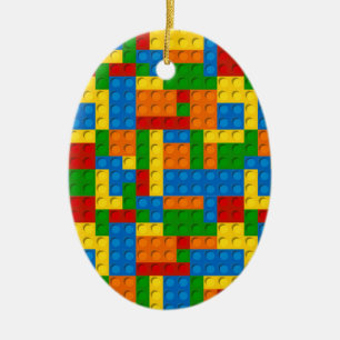 kleurrijke kunststofblokken keramisch ornament