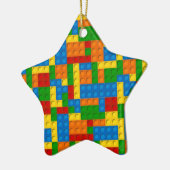 kleurrijke kunststofblokken keramisch ornament (Links)