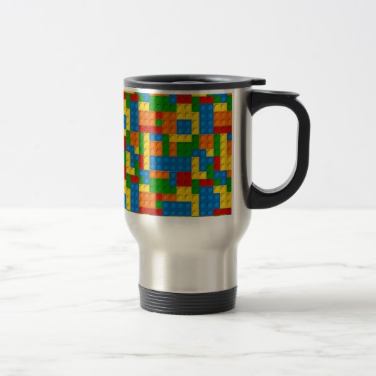 kleurrijke kunststofblokken reisbeker (Rechts)