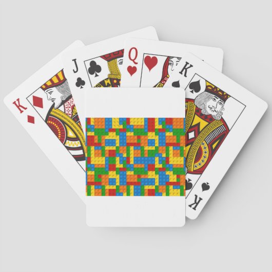 kleurrijke kunststofblokken speelkaarten (Achterkant)