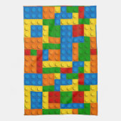 kleurrijke kunststofblokken theedoek (Verticaal)