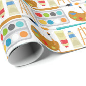 Kleurrijke kunststofonderdelen - vun schilderpatro cadeaupapier (Rol Hoek)